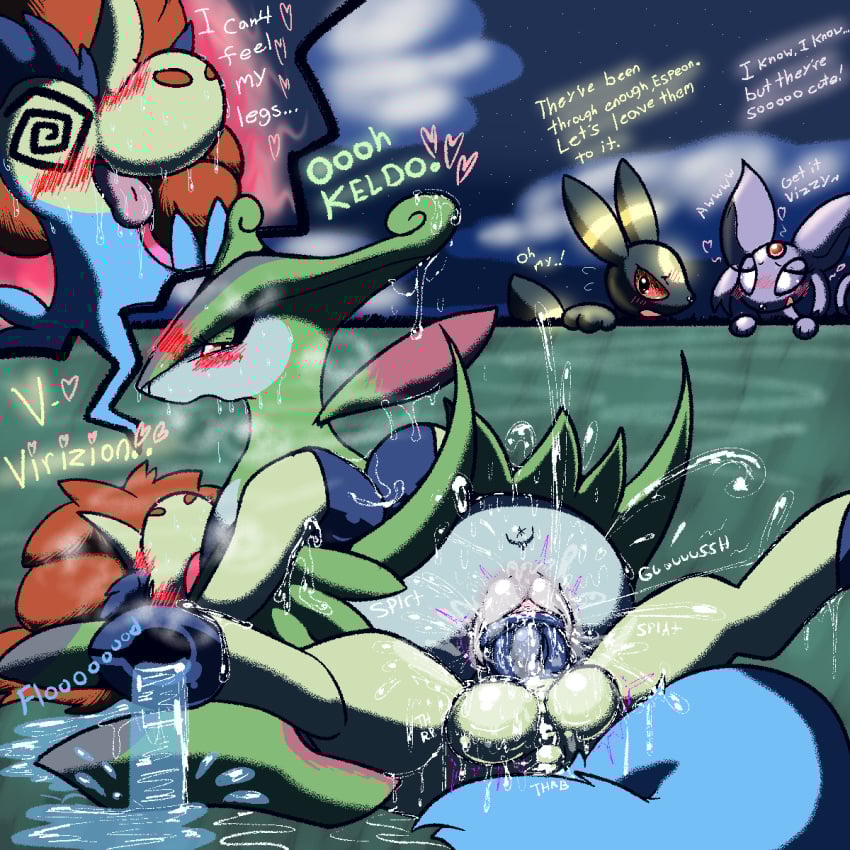 2025 4chan_anon aliasing ambiguous_gender animal_genitalia animal_penis anus ass balls being_watched black_body black_fur blue_body blue_skin blue_tail blush blush_lines bodily_fluids cloud cowgirl_position cum cum_on_body cum_splatter cutaway detailed_background dialogue digital_media_(artwork) duo_focus eeveelution ellipsis emanata english_text equine_genitalia equine_penis espeon espeon_(gti) excessive_cum excessive_genital_fluids exclamation_point eyelashes facial_markings female female_feral female_on_top female_penetrated feral feral_on_feral feral_penetrated feral_penetrating feral_penetrating_feral forehead_gem forehead_markings from_front_position fucked_silly fur gem generation_2_pokemon generation_5_pokemon genital_fluids genitals glistening glistening_balls glistening_eyes glistening_genitalia glistening_penis glistening_pussy green_body green_skin group head_markings heart_symbol hi_res hooves horn keldeo keldeo_(gti) keldeo_(ordinary_form) legendary_pokemon looking_at_another looking_pleasured male male/female male_feral male_on_bottom male_on_feral male_penetrating male_penetrating_female male_penetrating_feral markings medial_ring multicolored_body night nintendo on_bottom on_top onomatopoeia open_mouth outside_sex penetration penile penile_penetration penis penis_in_pussy pink_eyes pink_tongue pokemon pokemon_(species) pokemon_mystery_dungeon pupils purple_body purple_fur pussy red_eyes sex shaded sky snout sound_effects spike_chunsoft spiral_eyes tail talking_to_another talking_to_partner tan_body tan_skin text throbbing throbbing_balls tongue tongue_out umbreon umbreon_(gti) unknown_artist vaginal_penetration vaginal_penetration virizion virizion_(gti) water white_sclera yellow_markings