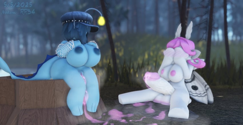 1futa 1girl1futa 1girls 3d after_sex after_vaginal blush cum dated female futanari intersex moth nokomi nokomi_rr34 nude original_character outside roblox roblox_studio robloxian tagme watermark