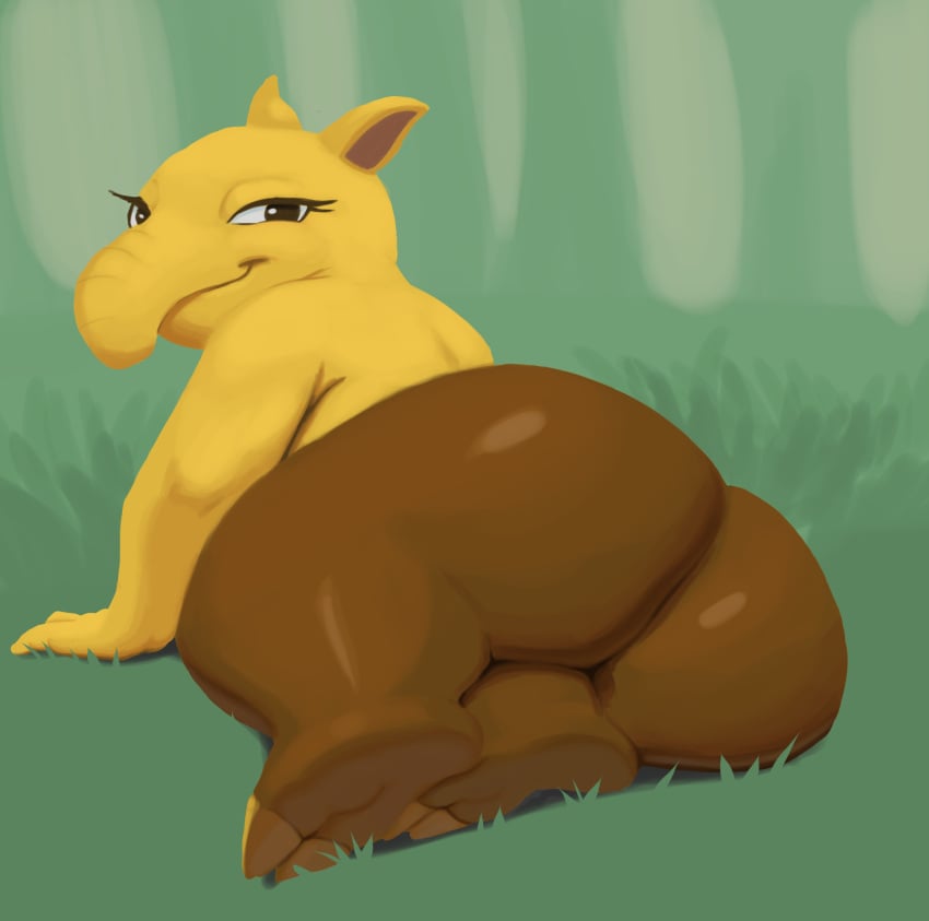 ass_focus bedroom_eyes big_ass drowzee female female_only looking_at_viewer looking_back pokemon solo tippycat