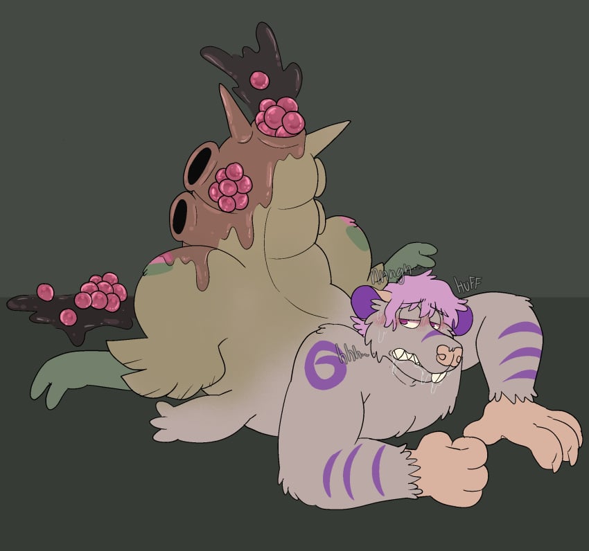 anthro arthropod blush bodily_fluids disgusting egg fur grey_body grey_fur hi_res insects lepidopteran male mammal moth murid murine nezche oviposition rat rodent simple_background solo species_transformation sstinkies transformation upside_down_transformation