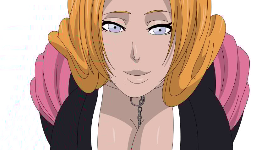 1girls 2d 2d_(artwork) 2d_artwork beauty_mark beauty_mark_under_mouth black_robe bleach blue_eyes_female breasts chain_necklace chains close-up closed_mouth digital_drawing_(artwork) digital_media_(artwork) female female_focus female_only flat_colors japanese japanese_female kissable_lips lips long_hair looking_at_viewer looking_pleasured matsumoto_rangiku mole mole_under_mouth necklace orange_hair orange_hair_female pink_scarf scarf screencap_redraw screenshot_redraw shounen_jump smile smiling smiling_at_viewer solo solo_female solo_focus transparent_background