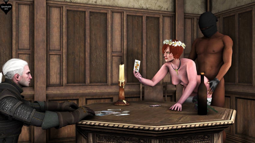 1girls 3d card cd_projekt_red cuckold dark-skinned_male dark_skin ex-girlfriend eyeshadow female freckles from_behind geralt_of_rivia ginger green_eyes gwent implied_sex implied_vaginal interracial male novigrad orange_hair pale-skinned_female petite playing_card queen_of_spades red_hair red_lipstick shani short_hair skinny slim small_breasts source_filmmaker spades34sfm straight the_witcher_(series) the_witcher_3:_hearts_of_stone the_witcher_3:_wild_hunt thighhighs vaginal_penetration voyeur