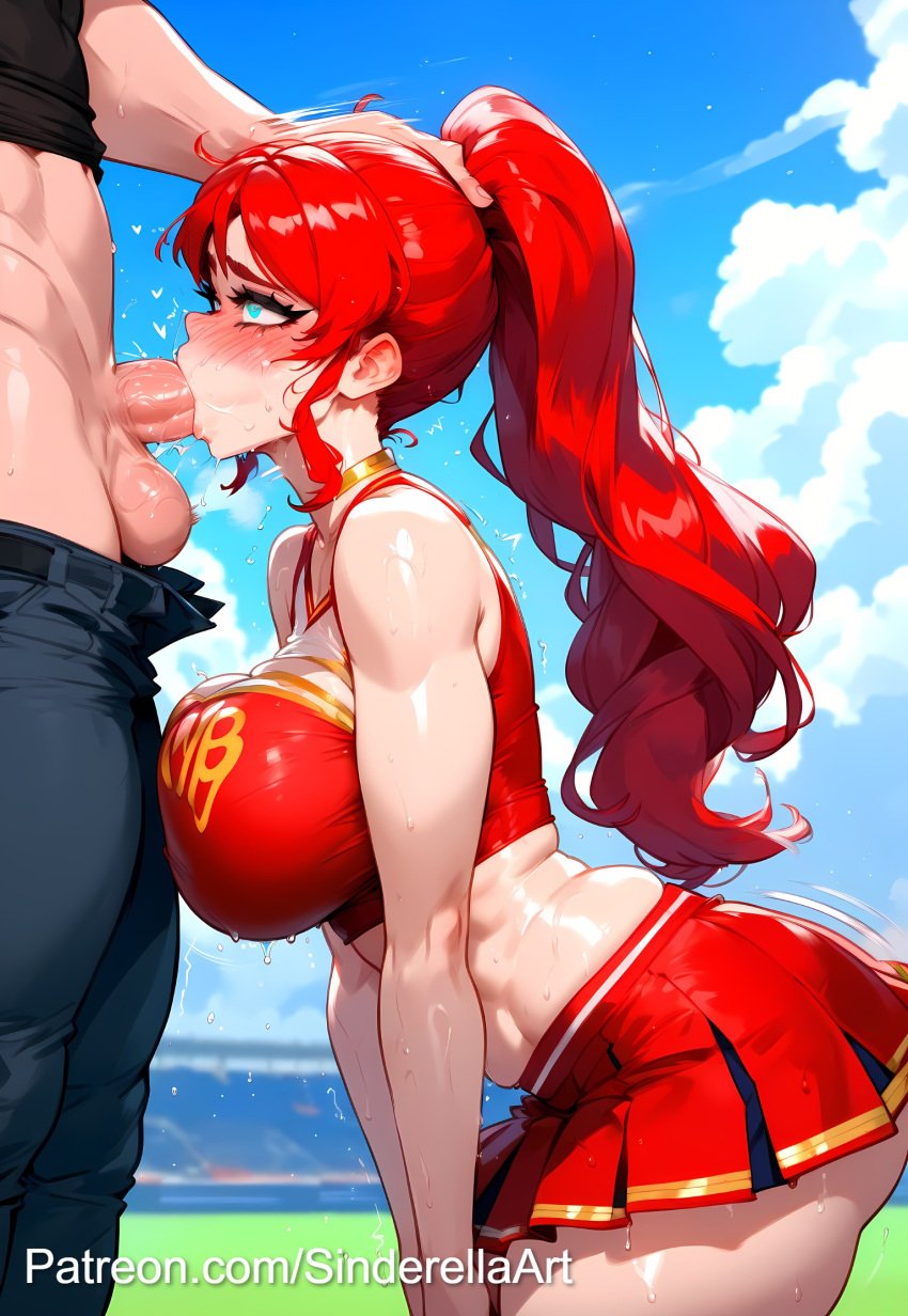 1boy1girl ai_generated busty cheerleader commission fellatio female forced_oral huge_cock large_ass large_breasts male patreon patreon_url patreon_username public pyrrha_nikos rwby sinderellaart stadium thick thick_legs thick_thighs voluptuous