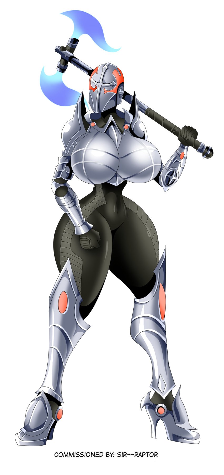 armor axe big_breasts breasts female hellgate_london human templar_(hellgate_london) thick_thighs video_games zantchan
