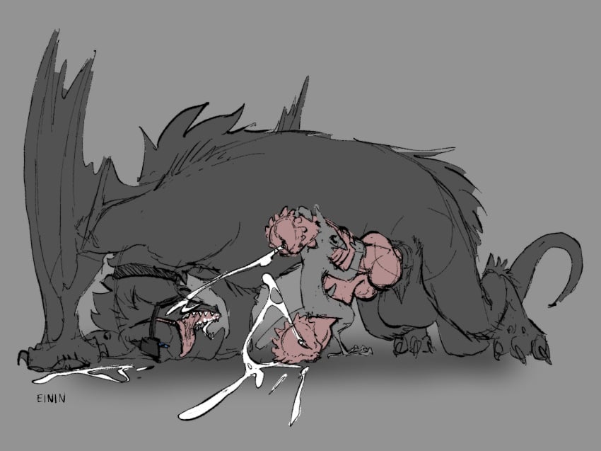2_penises animal_genitalia animal_penis anthro anthro_on_feral avian balls beak bird blinders bodily_fluids bodyjob capcom claws collar cum darkke_(darkkedusk) digital_media_(artwork) diphallism duo einin ejaculation equine_genitalia equine_penis erection eyewear feathers feral flared_penis flying_wyvern frottage fur genital_fluids genitals hi_res hugging_penis hybrid_genitalia hybrid_penis knot knotted_equine_penis knotted_penis looking_at_another looking_back looking_pleasured male male/male monster_hunter multi_genitalia multi_penis nargacuga nude penile penis sex sheath simple_background size_difference size_play small_dom_big_sub tail tongue wings zoophilia