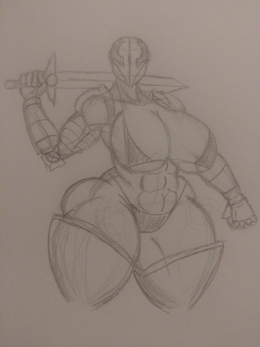armor big_breasts bikini breasts female hellgate_london human looking_at_viewer muscular muscular_female normalaverageguy sword templar_(hellgate_london) thick_thighs video_games wip