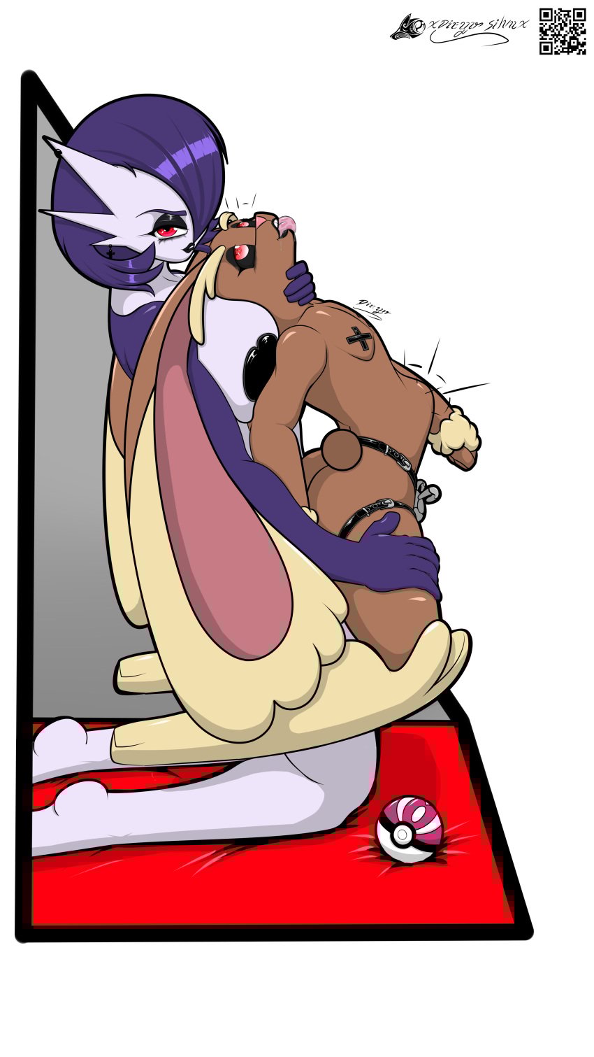 absurd_res and fanarf female femboy generation_4_pokemon hi_res intersex intersex/male invalid_tag lopunny male nintendo onemonday original_character pokemon pokemon_(species) prunella sex trans_(lore) xdiegosilvax