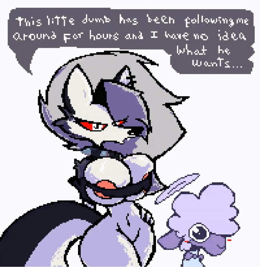 animated anthro anto_foxo cleavage collin_(helluva_boss) demon demon_girl edit female furry helluva_boss huge_ass huge_breasts loona_(helluva_boss) no_bra revealing_clothes teasing underboob