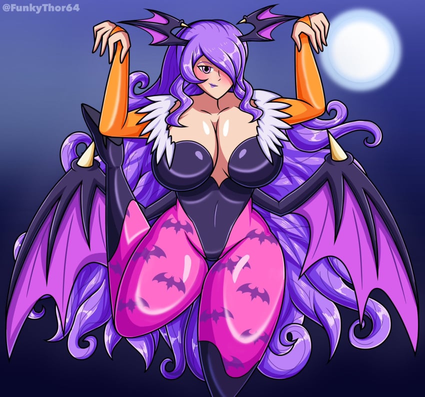 big_sister boots breasts camilla_(fire_emblem) cleavage cosplay covered_navel darkstalkers female fire_emblem fire_emblem_fates fire_emblem_heroes funkythor64 hair_over_one_eye huge_breasts incestuous_temptation large_breasts lipstick milf moon morrigan_aensland morrigan_aensland_(cosplay) naughty_face night onee-chan purple_eyes purple_hair seductive seductive_look seductive_smile skimpy_clothes skin_tight smile solo thick_thighs wings