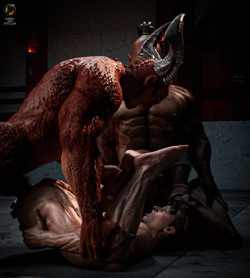 3boys ass big_penis dick fuck_and_suck gay_sex general_shao goro johnny_cage male men_of_atlus monster_boy mortal_kombat mortal_kombat_1_(2023) penis shao_kahn sucking_penis
