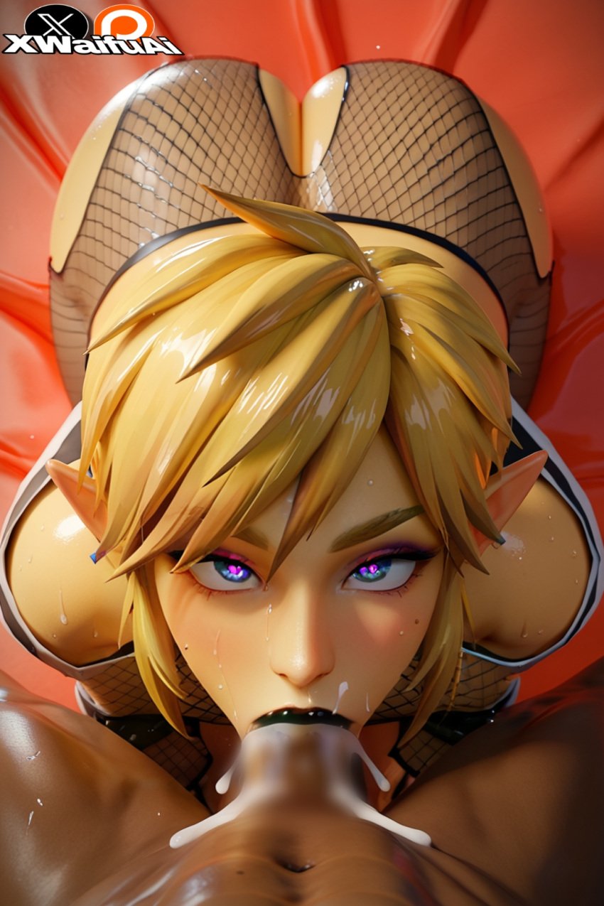 1boy 1femboy abs ai_generated ass_focus ass_grab big black_penis blonde_hair blue_eyes bottom_heavy bottom_heavy_femboy censored censored_genitalia censored_penis crop_top cute_male dark-skinned_male femboy feminine feminine_male fishnets girly hung link link_(breath_of_the_wild) male male_focus mosaic_censoring short_shorts sissy solo the_legend_of_zelda thick thick_ass thick_boy thick_thighs xwaifuai