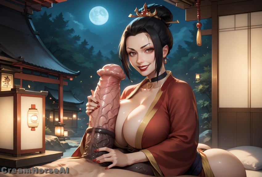 1girls ai_generated avatar_legends avatar_the_last_airbender azula big_ass big_balls big_breasts big_butt big_penis brown_eyes choker cleavage cock_worship creamhorseai curvy curvy_figure equine_penis eyelashes eyeshadow female fire_nation fire_nation_clothing handjob high_resolution highres huge_ass huge_balls huge_breasts huge_cock hyper_balls imminent_fellatio imminent_oral imminent_sex male male/female mascara mature_female nickelodeon penis_awe penis_on_breast red_lipstick seductive seductive_eyes seductive_look testicles voluptuous voluptuous_female