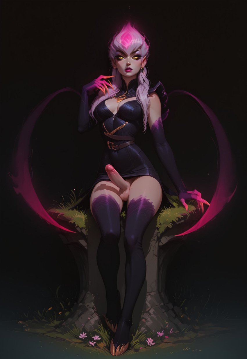 ai_generated blindparty evelynn futanari league_of_legends penis