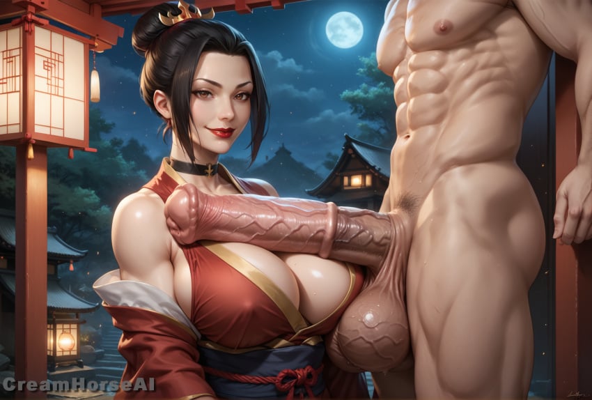 1girls ai_generated avatar_legends avatar_the_last_airbender azula big_ass big_balls big_breasts big_butt big_penis brown_eyes choker cleavage cock_worship creamhorseai curvy curvy_figure equine_penis eyelashes eyeshadow female fire_nation fire_nation_clothing high_resolution highres huge_ass huge_balls huge_breasts huge_cock hyper_balls imminent_fellatio imminent_oral imminent_sex male male/female mascara mature_female nickelodeon penis_awe penis_on_breast red_lipstick seductive seductive_eyes seductive_look testicles voluptuous voluptuous_female