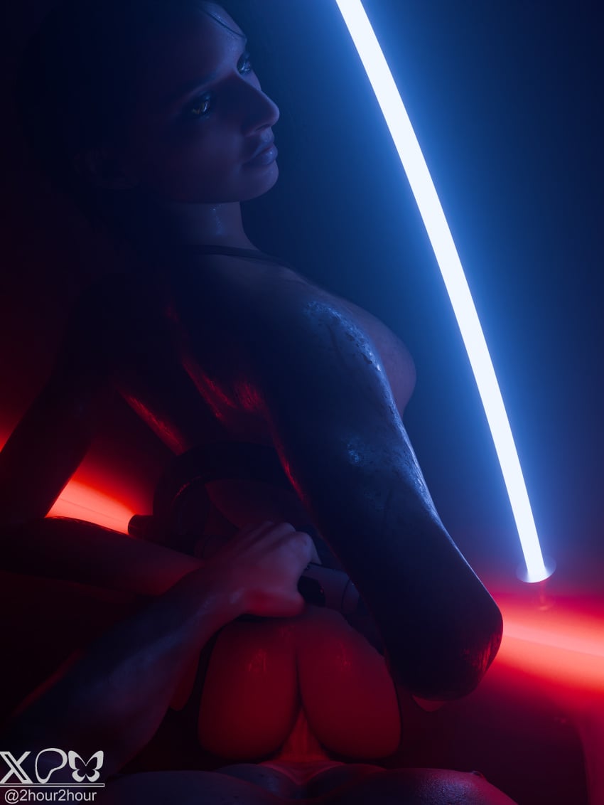 1boy 1boy1girl 1girls 2hour2 3d 3d_(artwork) 3d_model 3d_render anal anal_insertion anal_sex anal_sex blender blue_lightsaber commission dark-skinned_female fishnet_clothing fishnets jedi:_fallen_order jedi:_survivor light-skinned_male light_skin lightsaber looking_at_partner looking_at_viewer looking_back pov red_lightsaber second_sister standing standing_doggy_style standing_sex star_wars trilla_suduri