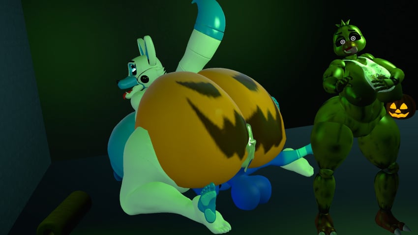 3d_(artwork) animatronic animatronic_female big_breasts cum_in_pussy cum_inside cumming cumming_while_penetrating female female_on_top five_nights_at_freddy&#039;s fox huge_ass huge_balls huge_breasts hyper_ass male/female phantom_chica pumpkin source_filmmaker tyranfox tyranfox_(artist)