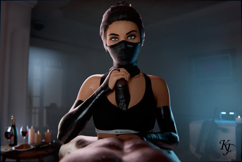 3d 3d_(artwork) abs black_male blacked blacked_clothing boobjob dark-skinned_male face_mask french interracial kjthegrimreaper muscular_male paizuri_under_clothes rainbow_six_siege titfuck_under_clothes titjob twitch_(rainbow_six)