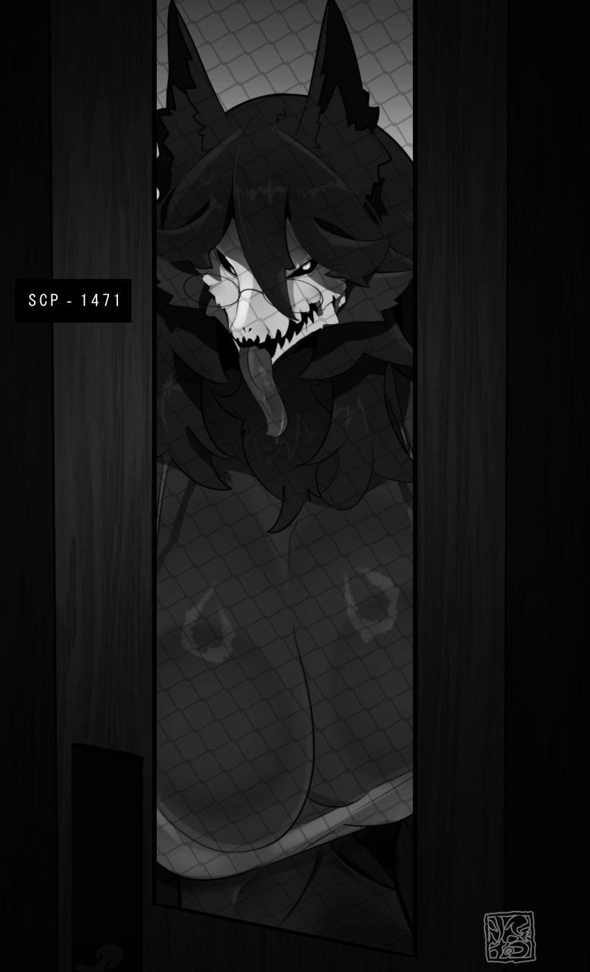 1girls big_breasts glasses huge_breasts long_tongue looking_at_viewer mal0 malo rihenaradooru00 scp-1471 scp-1471-a scp_foundation skull_head tagme through_door tongue tongue_out window