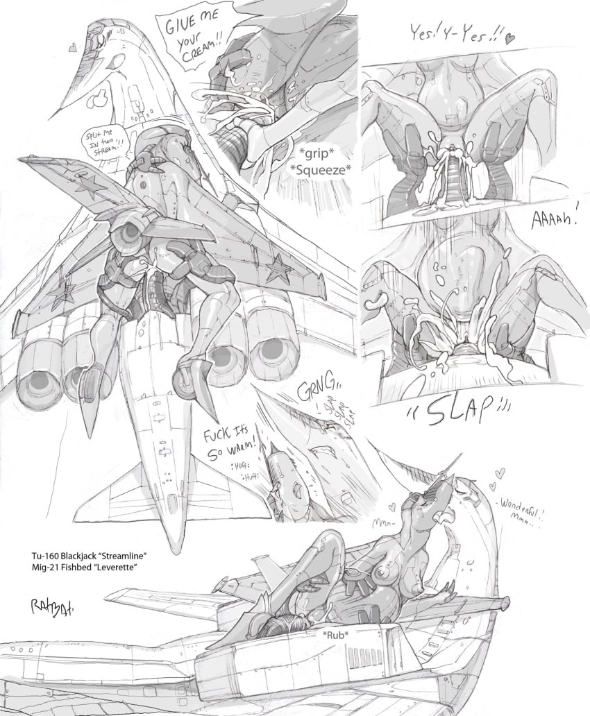 aeromorph aircraft airplane bomber female jet machine male mig-21 no_humans ratbat straight