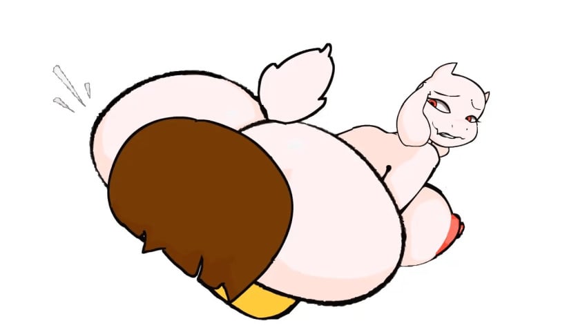 2d 2d_(artwork) animated beat_banger big_ass big_breasts deltarune eating_ass eating_pussy fluffy_ears fluffy_tail frisk goat huge_ass huge_breasts jiggling_ass jiggling_breasts loop looping_animation red_eyes toriel undertale yellow_body
