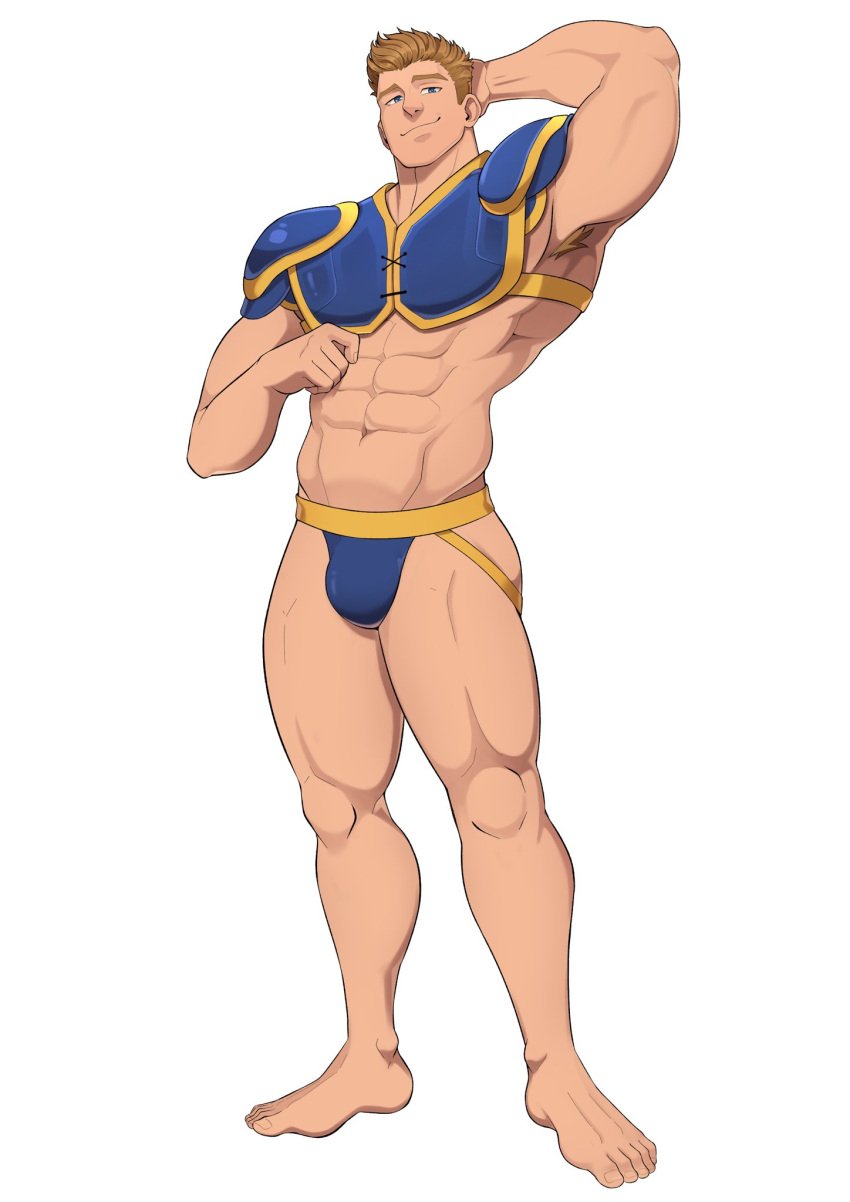 abs armpit_hair bara biceps bulge fire_emblem fire_emblem:_path_of_radiance fire_emblem:_radiant_dawn gatrie_(fire_emblem) geckobara jockstrap male male_only muscular_male nintendo underwear