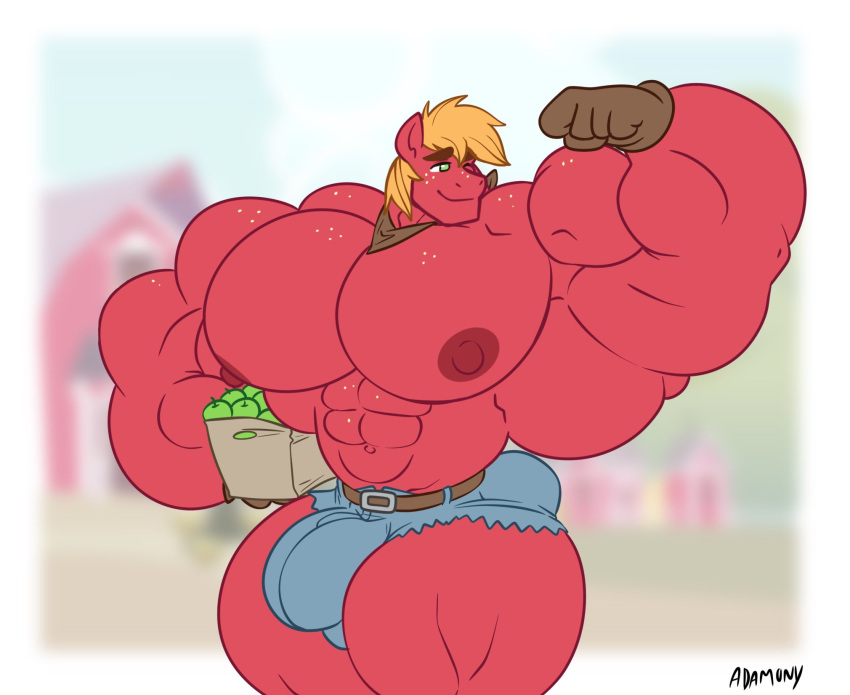 adamony bara big_macintosh_(mlp) horse hyper hyper_muscles male my_little_pony