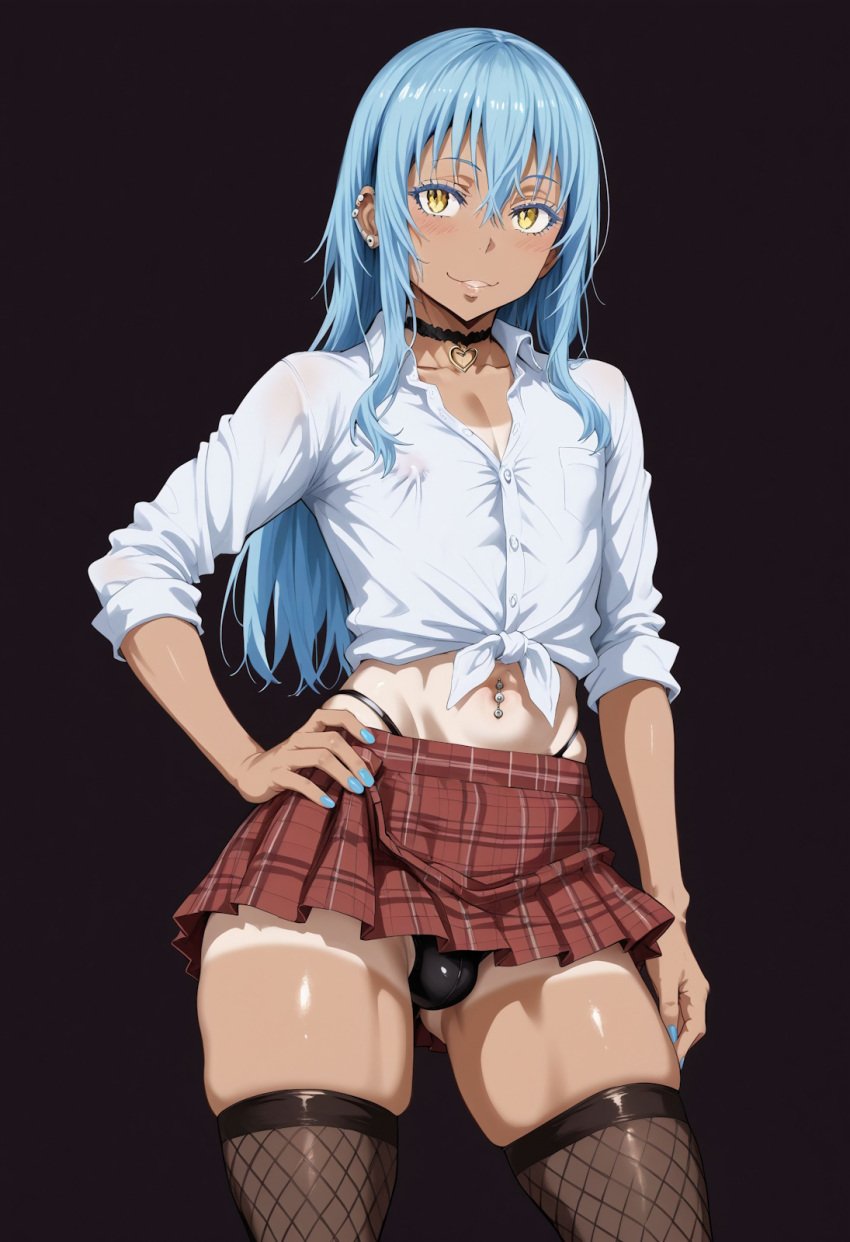 1femboy ai_generated androgynous blue_hair blue_nails curvy_femboy curvy_male femboy femboy_focus femboy_on_male femboy_only femboysub feminine feminine_body feminine_cuntboy feminine_faced_male feminine_male feminine_pose feminization girly high_heels long_hair male male_focus male_only minority pose posing puffy_nipples rimuru_tempest simple_background sissification sissy slim_waist slime slime_boy small_waist tan tan_body tan_skin tanline tanned tanned_femboy tanned_skin thick_ass thick_legs thick_lips thick_penis thick_thighs thighs tiny_waist yellow_eyes