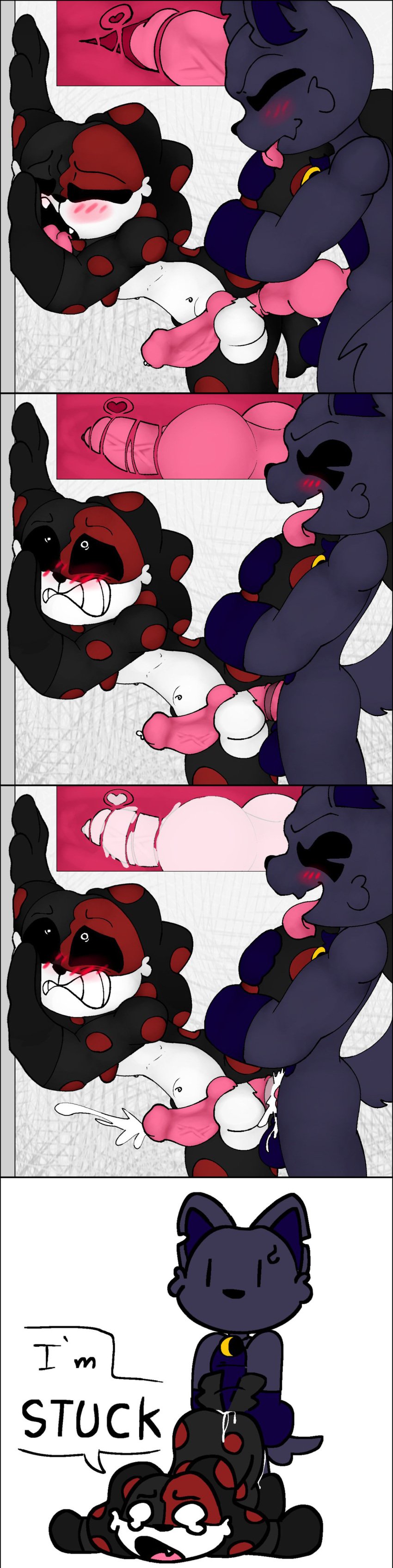 anthro anthro_on_anthro anthro_only black_sclera comic comic_page comic_panel critters_(poppy_playtime) furry_only no_humans oc ocs poppy_playtime poppy_playtime_(chapter_3) sex smiling_critters snooty_snout_(artists) snooty_snout_(character) stuck_knot tagme white_pupils