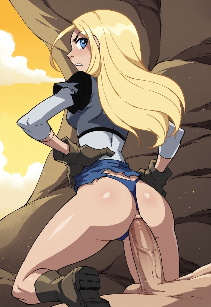 anal anal_sex blonde_hair teen_titans terra_(dc)