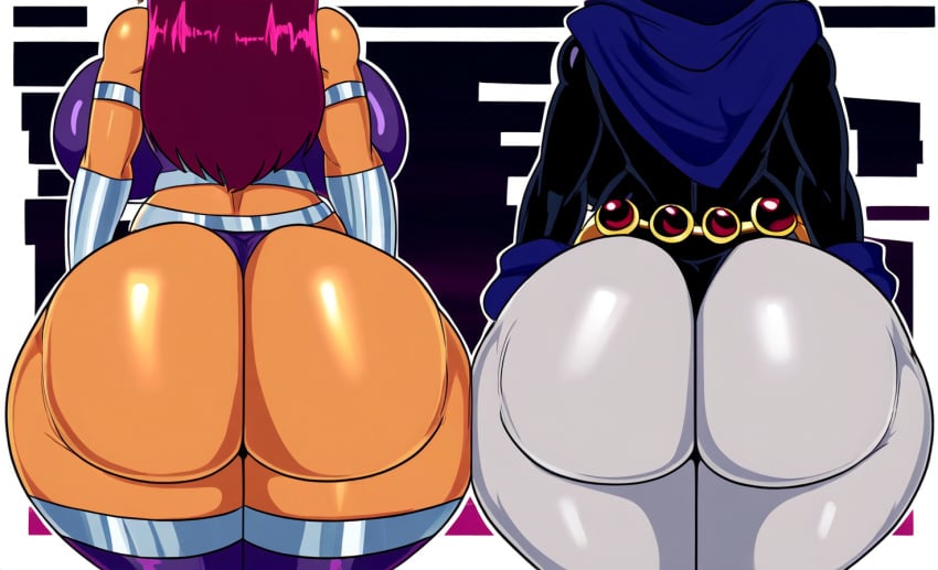 2girls ai_generated alien alien_girl anus ass big_ass big_breasts big_butt bottom_heavy breasts bubble_ass bubble_butt dat_ass dc dc_comics demon_girl dumptruck_ass duo fat_ass fat_butt females females_only grey_body grey_skin gyatt half_demon huge_ass huge_breasts huge_butt large_ass large_breasts large_butt leotard mullon novelai orange_body orange_skin raven_(dc) solo starfire superheroine tamaranean teen_titans that_ass_was_fat thick_ass thick_thighs top_heavy wide_hips