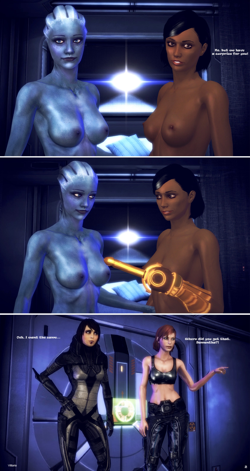 3d commander_shepard femshep kasumi_goto liara_t'soni mass_effect mass_effect_3 samantha_traynor vittorio