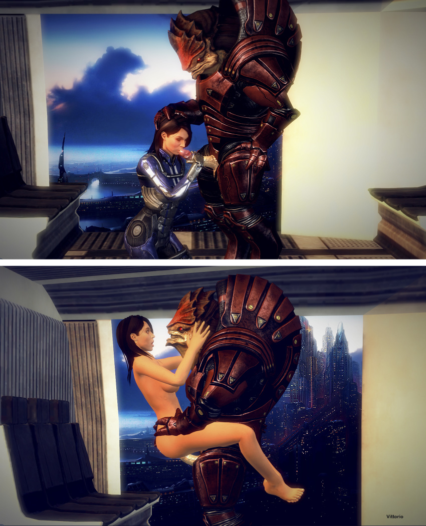 3d ashley_williams handjob interspecies krogan mass_effect mass_effect_3 source_filmmaker uncensored urdnot_wrex vittorio