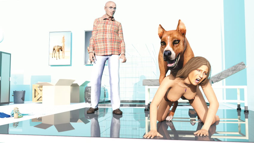 3d animal_genitalia blue_eyes breeding_slave brown_hair canine coercion daz_studio degradation dog_sex exposed female forced greta_a humiliation job_interview jollybizz medium_breasts pervert rape shop showing slim_waist spectators story tricked_into_sex work zoophilia