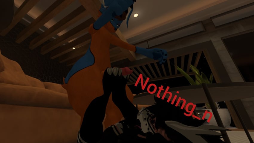 2boys foot_fetish foot_focus footjob furry furry_only gay nothing_n regulus_(species) rexouium vrchat vrchat_avatar