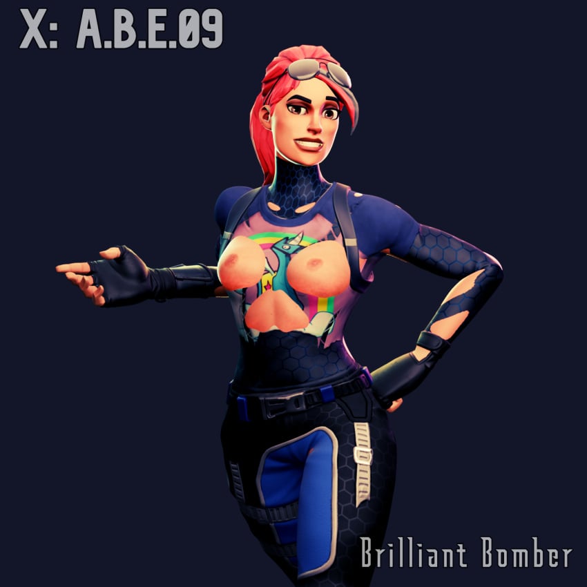 breasts brilliant_bomber brite_bomber female female_only fortnite fortnite:_battle_royale pink_hair smile