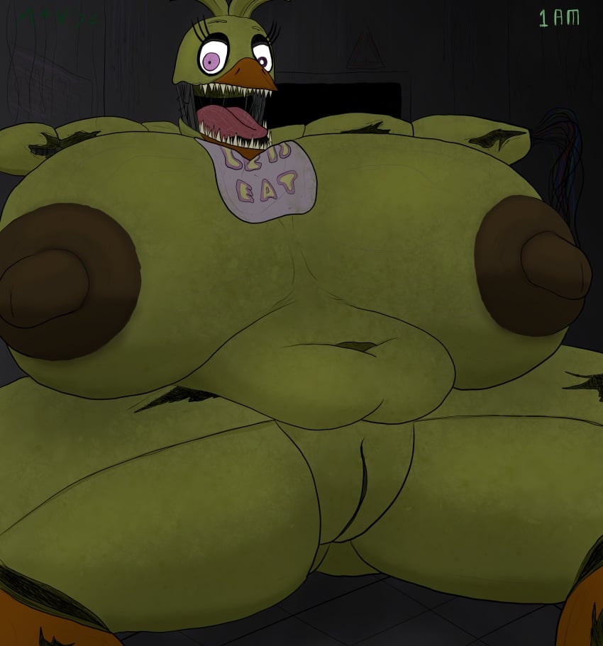 absurd_res age_difference aged_up animatronic anthro areola ass ass_bigger_than_head avian beak belly bib big_areola big_belly big_tongue bird bodily_fluids breasts chica chica_(fnaf) chicken cybernetics cyborg damage damaged dirt dirty dripping drooling drooling_tongue dumptruck_ass elderly erect_nipples female female_only five_nights_at_freddy's five_nights_at_freddy's_2 fnaf galliform gallus_(genus) genitals giant_breasts giant_thighs giant_tits glowing glowing_eyes hi_res horror_(theme) huge_areola huge_nipples hyper hyper_areola hyper_ass hyper_breasts hyper_nipples larger_female long_nipples looking_at_viewer looking_down looking_down_at_viewer m4n machine massive_breasts massive_thighs massive_tits mold mold_(fungus) monster montgomery_glands navel nipples nude older_anthro older_female overweight overweight_anthro overweight_female phasianid plump_labia pussy robot robot_girl robotic robotic_limb robotic_reveal saliva saliva_drip saliva_on_tongue saliva_string scottgames sharp_teeth size_difference solo spread_legs spreading teasing teeth thick_thighs tongue vein veiny_breasts wire wiring withered_chica withered_chica_(fnaf) wrinkles