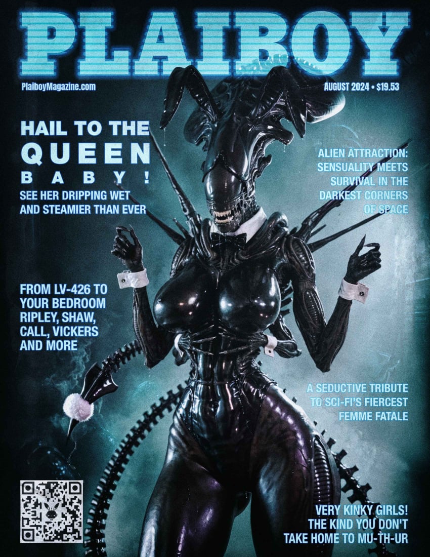 1girls ai_assisted alien alien_girl artist_request bigger_female female female_xenomorph plaiboymagazine taller_female taller_girl xenomorph xenomorph_queen