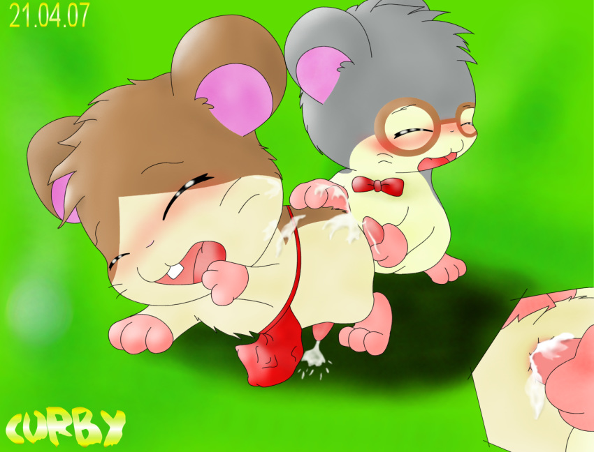 2007 2boys cum curby dexter_(hamtaro) furry hamster hamtaro_(series) howdy_(hamtaro) penis tagme yaoi