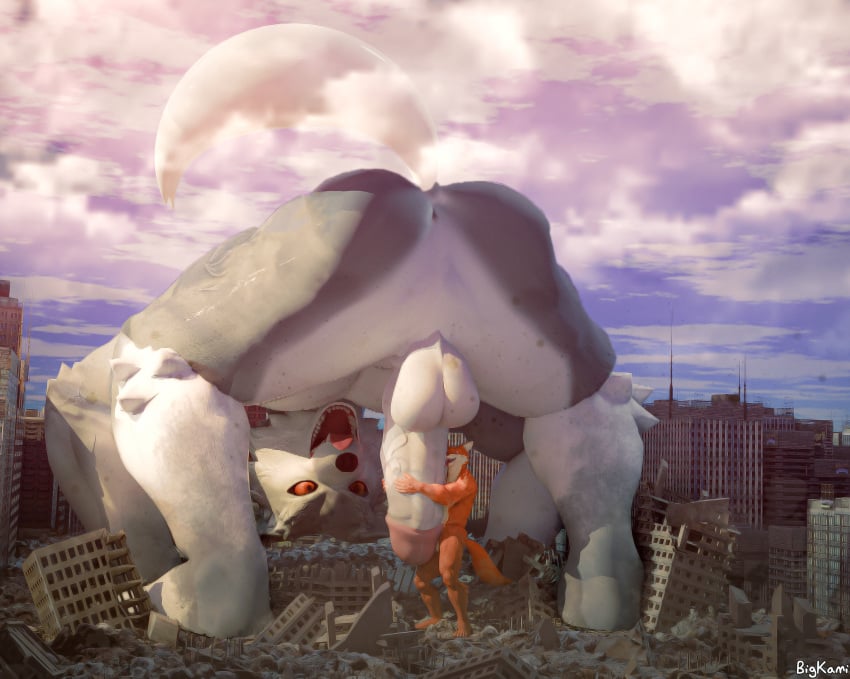 2025 3d_(artwork) all_fours anthro ass balls bear_hug bent_over big_balls big_dom_small_sub big_penis bigkami blender_(artwork) canid canine canis city city_destruction debris destruction digital_media_(artwork) dominant duo erection extreme_size_difference fox genitals hi_res hug huge_cock hugging_another hugging_penis humanoid_genitalia looking_down_at_penis looking_pleasured macro male male/male mammal massaging masturbation micro muscular muscular_anthro muscular_male penile penile_masturbation penis raised_tail rampage rear_view sex size_difference sky skyscape smile stroking_penis tail teeth tongue tongue_out true_fox wolf