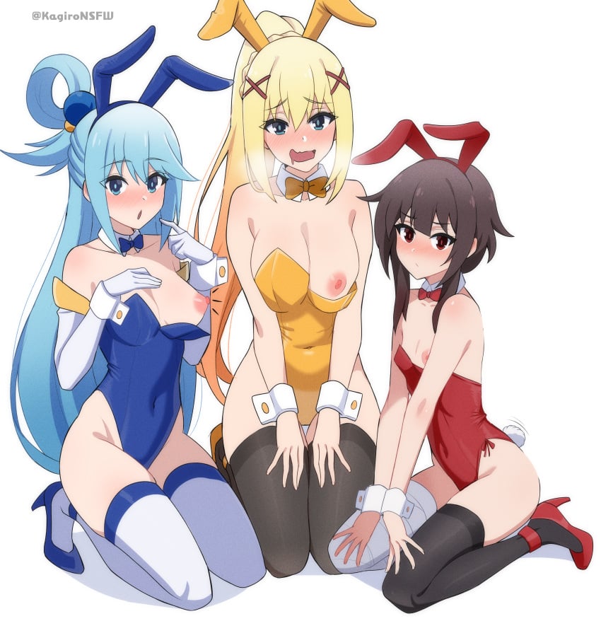 3girls absurd_res absurdres adult adult_female aqua_(konosuba) aqua_hair aqua_hair_female areola_bulge areolae bandaged_leg bare_arms bare_breasts bare_chest bare_hands bare_hips bare_nipples bare_shoulders bare_skin bare_thighs bare_tits belly_button bewitching_thighs birthing_hips black_knee_socks black_kneesocks black_legwear black_overknee black_stockings black_thigh_highs black_thighhighs blonde_eyebrows blonde_female blonde_hair blonde_hair blonde_hair_female blue_bowtie blue_bunny_ears blue_bunnysuit blue_eyebrows blue_eyes blue_eyes_female blue_footwear blue_hair blue_hair_female blue_hairband blue_high_heels blue_leotard blue_shoes blue_thighband blue_topwear blush blush_face blush_lines blushed_face blushing_at_viewer blushing_face blushing_female bowtie breasts brown_eyebrows brown_hair brown_hair_female bunny_ears bunny_tail bunnygirl bunnygirl_outfit bunnysuit bust_cup busty busty_female busty_girl calves child_bearing_hips cleavage collar collarbone cross_hair_ornament curvaceous curvaceous_body curvaceous_female curvaceous_figure curvaceous_hips curvaceous_thighs curvy curvy_body curvy_female curvy_figure curvy_hips curvy_thighs darkness_(konosuba) dot_nose elbows embarrassed embarrassed_exposed_female embarrassed_expression embarrassed_female exposed_arms exposed_breasts exposed_chest exposed_hips exposed_nipples exposed_shoulders exposed_skin exposed_thighs exposed_tits eyebrows_visible_through_hair fair_skin feet female female_focus female_only fertile_hips fingernails fingers flat_belly flat_breasts flat_chest flat_chested footwear frown frown_eyebrows frowning frowning_at_viewer full_body groin hair_between_eyes hair_ornament hair_ornaments hairband hand_on_breast hand_on_chest hand_on_leg hand_on_own_breast hand_on_own_chest hand_on_own_leg hand_on_own_thigh hand_on_thigh hands_on_legs hands_on_own_legs hands_on_own_thighs hands_on_thighs high_heels high_resolution highres horny horny_expression horny_eyes horny_face horny_female horny_females horny_smile hourglass_figure kagironsfw knee_socks knees kneesocks kono_subarashii_sekai_ni_shukufuku_wo! large_breasts lean_body lean_figure legs legwear leotard light-skined_female light-skinned light-skinned_female light_skin light_skin_female light_skinned light_skinned_female long_hair looking_at_viewer mature mature_female medium_breasts megumin multiple_females multiple_girls narrow_waist navel nervous nervous_expression nervous_face nervous_female nervous_smile nipple_bulge nipples on_knees open_mouth open_mouth_smile overknees parted_lips petite petite_body petite_breasts petite_female petite_girl petite_tits ponytail pushing_breasts_together pussy red_bowtie red_bunny_ears red_bunnysuit red_eyes red_eyes_female red_footwear red_hairband red_high_heels red_leotard red_shoes red_topwear scarlet_eyes shiny_breasts shiny_hair shiny_nipples shiny_shoulders shiny_skin shoes shoulders shy shy_expression shy_smile sidelocks simple_background sitting sitting_on_ass sitting_on_floor sitting_on_ground sitting_on_knees skinny skinny_female skinny_girl skinny_waist slender_body slender_waist slim_girl slim_waist small_breasts smooth_chest smooth_skin squeezing_breasts_together stockings thick_thighs thigh_highs thighband thighhighs thighs thin_waist tongue topwear uncensored uncensored_breasts uncensored_nipples v-line very_long_hair white_background white_collar white_knee_socks white_legwear white_stockings white_thigh_highs white_thighhighs white_wrist_cuffs wide_hips wrist_cuffs yellow_bowtie yellow_bunny_ears yellow_bunnysuit yellow_eyebrows yellow_footwear yellow_hair yellow_hair_female yellow_hairband yellow_high_heels yellow_leotard yellow_shoes yellow_topwear