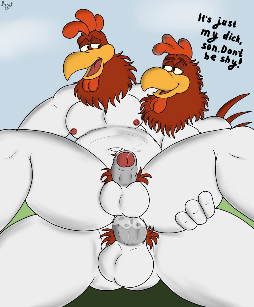 absurd_res anal anal_sex anthro avian balls belly bird chicken duo erection father_(lore) father_and_child_(lore) father_and_son_(lore) foghorn_leghorn galliform gallus_(genus) genitals hi_res incest_(lore) leghorn_chicken looney_tunes male male/male moan nipples nude open_mouth parent_(lore) parent_and_child_(lore) parent_and_son_(lore) penetration penis phasianid pubes rasik sex slightly_chubby slightly_chubby_male son_(lore) spread_legs spreading thick_thighs warner_brothers