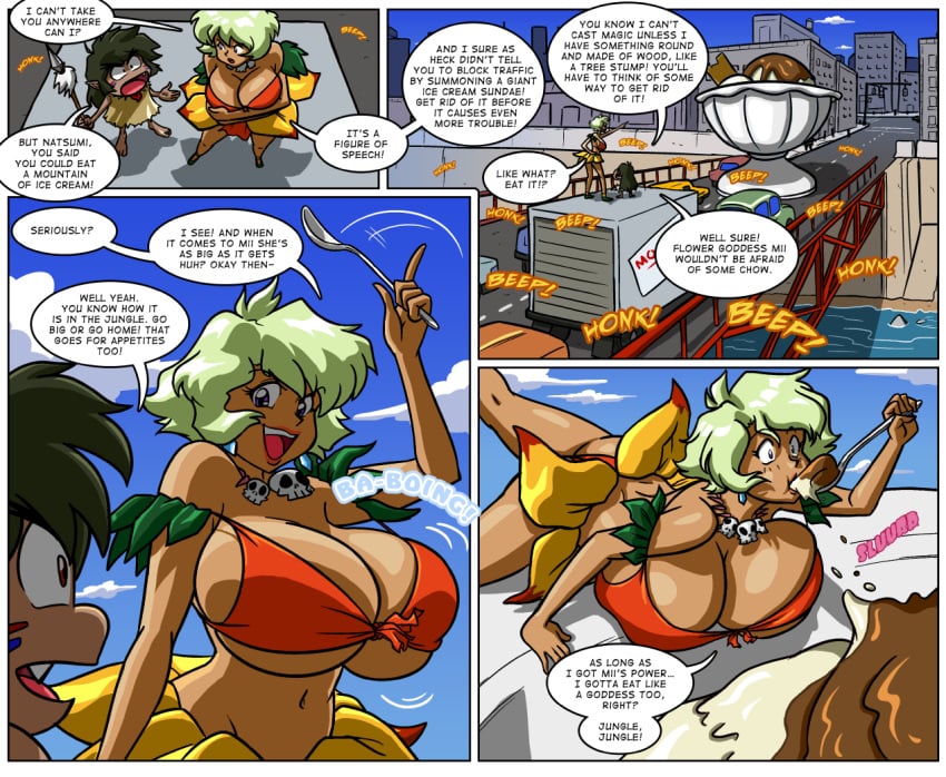 axel-rosered big_breasts breasts clothing comic jungle_de_ikou mii_(jungle_de_ikou) ongo tagme