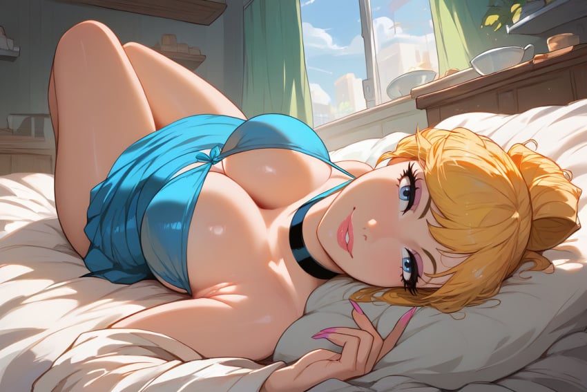 bed blonde_hair blue_eyes cinderella_(disney) disney disney_princess edit lipstick targyria