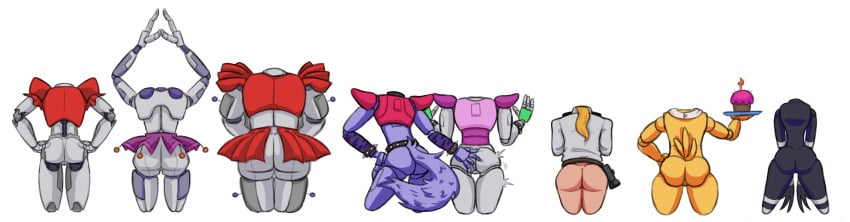 2024 2d 2d_(artwork) 2d_artwork 8girls animatronic animatronic_female animatronic_girl animatronics arms_up armwear ass ass_chart ass_focus ass_row baby_(fnafsl) back back_view ballerina ballerina_position ballora ballora_(fnafsl) bare_ass barely_visible_genitalia belt bib big_ass big_butt black_body blonde_female blonde_hair blonde_hair_female bottomless butt butt_crack candle circus_baby circus_baby_(fnaf) circus_baby_(novel) circus_baby_(original) color colored cupcake cupcake_(fnaf) edit eleanor eleanor_(fnaf) eyelashes fat_ass female female_only five_nights_at_freddy&#039;s five_nights_at_freddy&#039;s:_security_breach five_nights_at_freddy&#039;s:_sister_location five_nights_at_freddy&#039;s_2 flame flashlight fnaf fnaf_(to_be_beautiful) fnaf_2 fnaf_sister_location fnafsl glamrock_chica glamrock_chica_(fnaf) gray_body gray_hair grey_body grey_fur grey_skin hand_on_hip hands_on_hips holding_object human lined_up lineup marionette_(fnaf) multicolored_body multicolored_fur multiple_characters multiple_girls multiple_poses no_panties officer pantless plate ponytail puppet_(fnaf) purple_body purple_fur purple_skin robot robot_girl robot_humanoid robot_joints robotic roxanne_wolf roxanne_wolf_(fnaf) roxy scottgames security_guard shaded shirt shoulder_pads shoulderpads simple_background simple_coloring simple_shading skirt slapping_ass slapping_butt spiked_bracelet spikes standing steel_wool_studios striped_body stripes suprised tail topwear toy_chica toy_chica_(fnaf) vanessa vanessa_(fnaf) white_skin wifeburger yellow_body yellow_fur yellow_hair yellow_skin