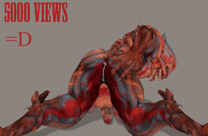 2011 after_sex all_fours alpha_(demon) anthro anus ass backsack balls cum cum_drip cum_in_ass cum_inside demon dripping looking_back male male_only penis presenting presenting_hindquarters reaver2kl4u solo spreading tongue tongue_out