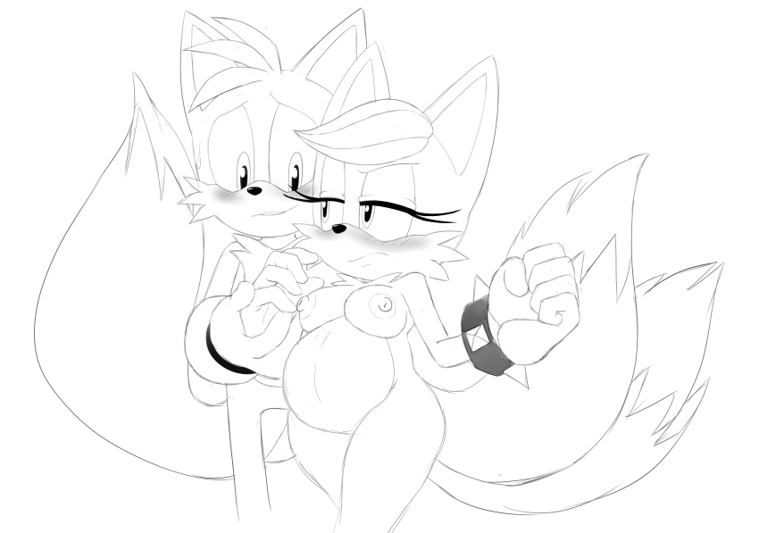 anthro blush canine female fox fur furry male mammal miles_(anti-tails) pregnant rule_63 sega sonic_(series) straight tails tailsko