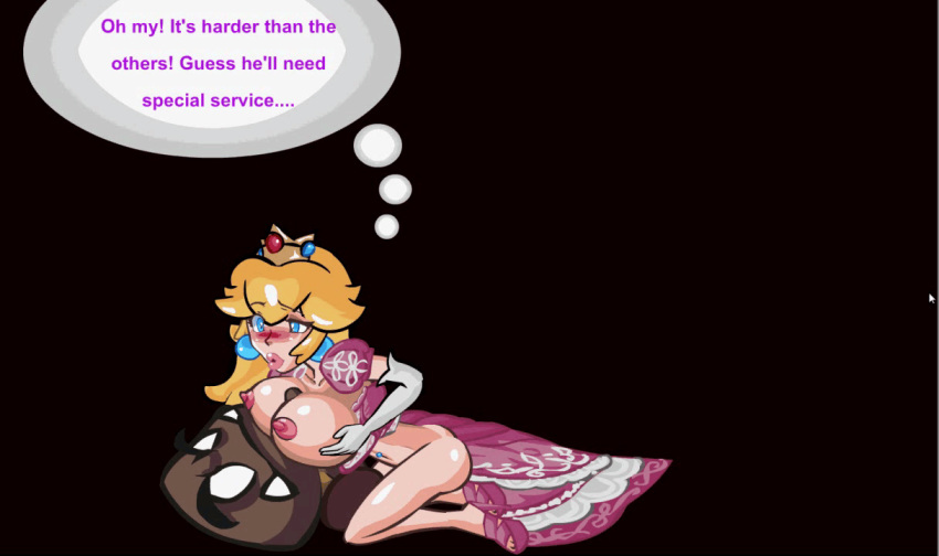 animated female goomba human interspecies male mario_(series) nintendo paizuri playshapes princess_peach straight tagme