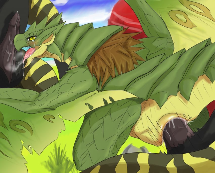 capcom dragonlove fanged_beast female feral flying_wyvern monster_hunter monster_hunter_2 rajang rathian sex source_request video_games wings wyvern year_request