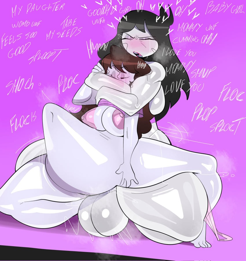 1futa 1girls big_thighs cum_in_pussy cum_inside daughter_penetrated english_text futa_on_female futadom futanari giant_dick incest jaiden jaiden_animations jaidens_mom mother_and_daughter mother_penetrating mother_penetrating_child mother_penetrating_daughter purple_background stomach_bulge tayronnebr tayuri text vaginal_penetration white_skin