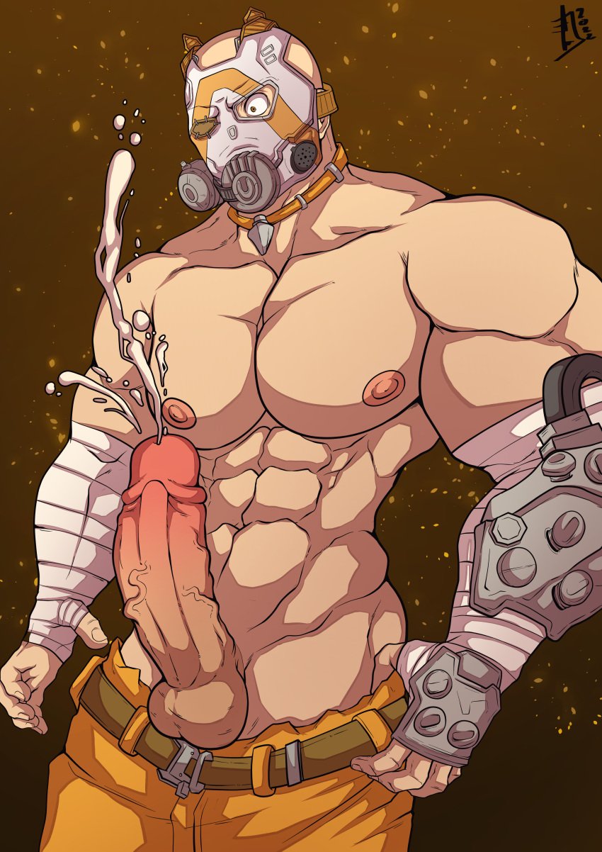 abs balls bara biceps big_balls big_penis borderlands borderlands_2 borderlands_3 erection gearbox_software krieg krieg_(borderlands) male male_nipples male_only manly muscular_male nipples pecs penis psycho_(borderlands)